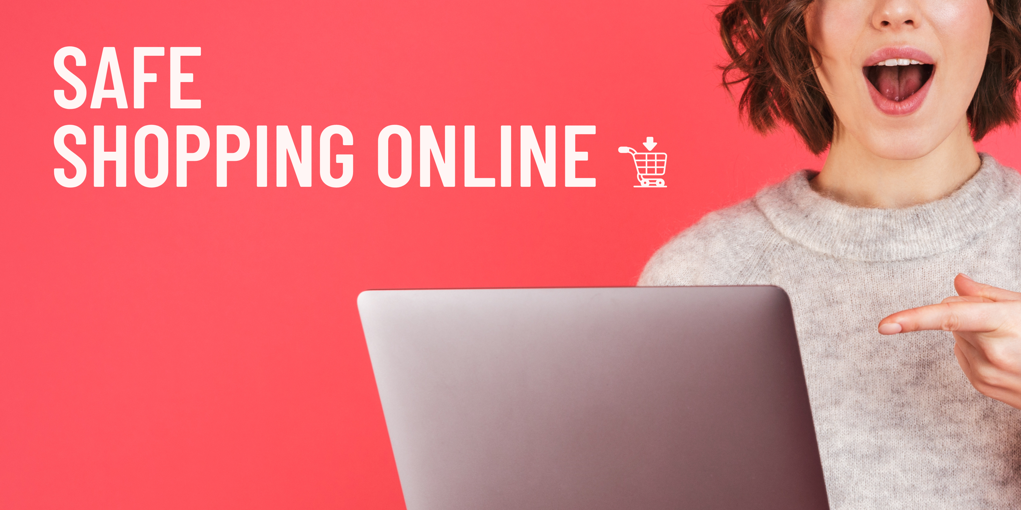 Woman pointing to laptop.