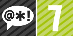 Pegi symbols for bad language and age rating 7. 